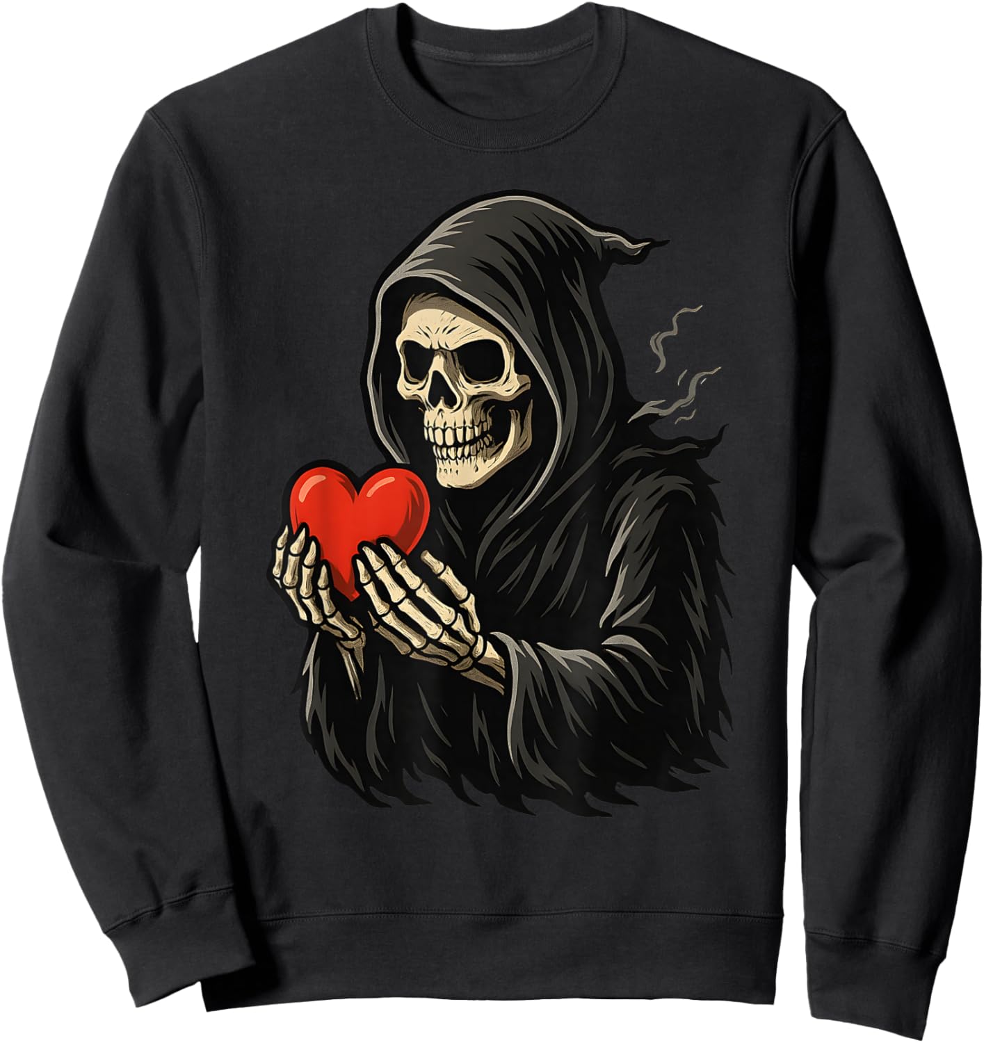 Grim Reaper Heart Dark Love Gothic Romance Sweatshirt - Sweatshirt | Black