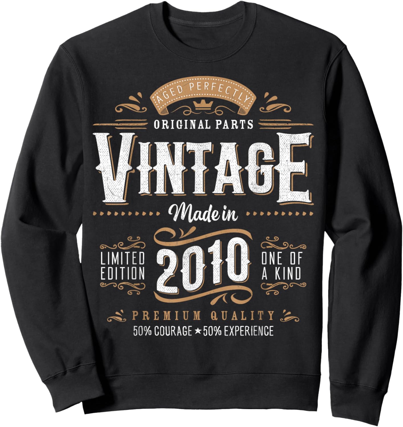 Vintage 2010 Label 16th Birthday Gift Boy Girl 16 Year Old Sweatshirt - Sweatshirt | Black