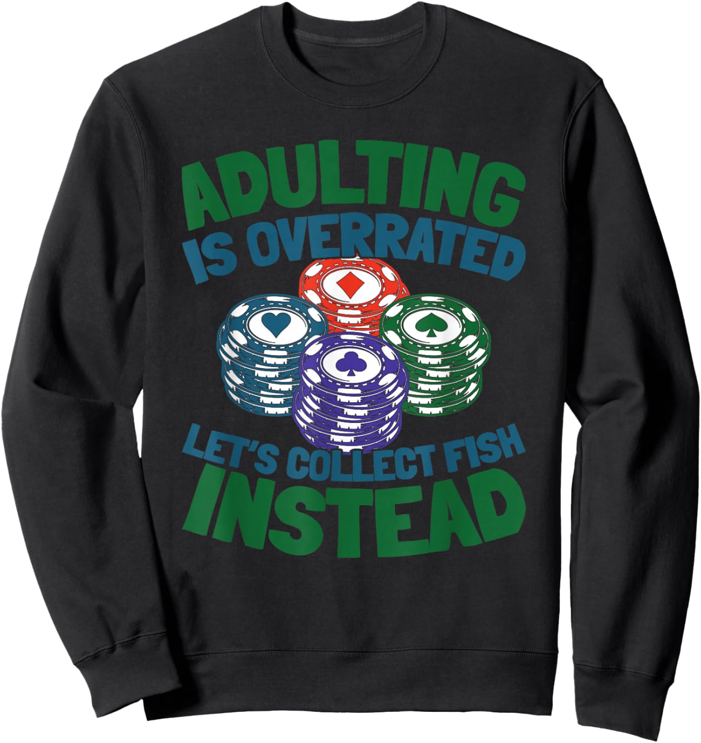 Poker Texas Holdem Gambling - Gambler Cards Poker Sweatshirt - Sweatshirt | Black