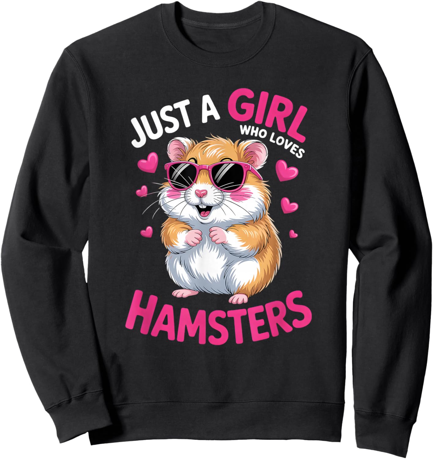 Girls Hamster Sweatshirt - Sweatshirt | Black