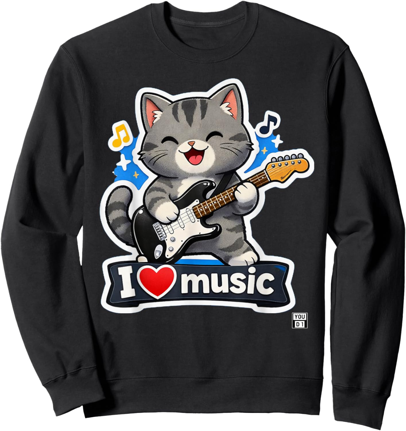 Guitar Kat Sweatshirt - Sweatshirt | Black
