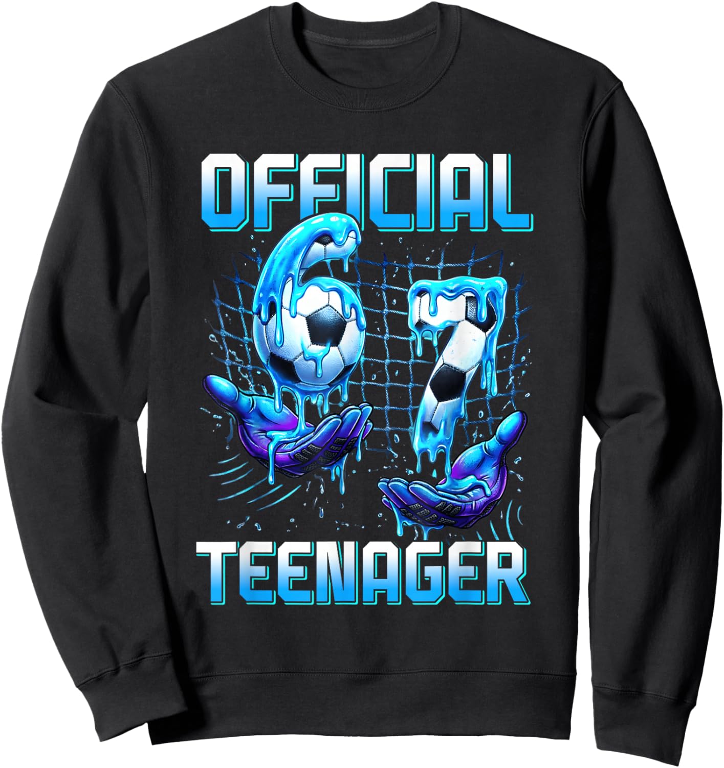 6+7 Year Old Boys Girls Teenager 13th Birthday Funny 67 Sweatshirt - Sweatshirt | Black