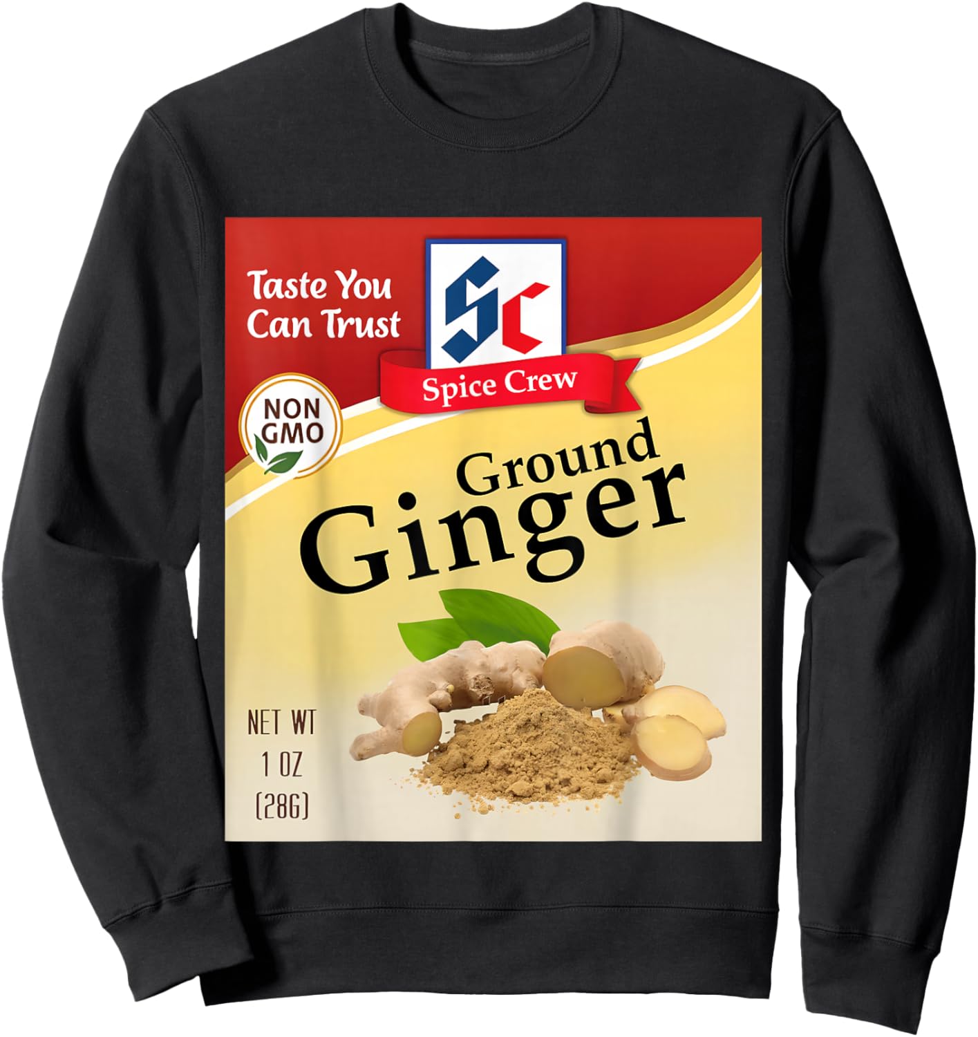 Ground Ginger Condiment Costume Holiday Spice Costumes Group Sweatshirt - Sweatshirt | Black