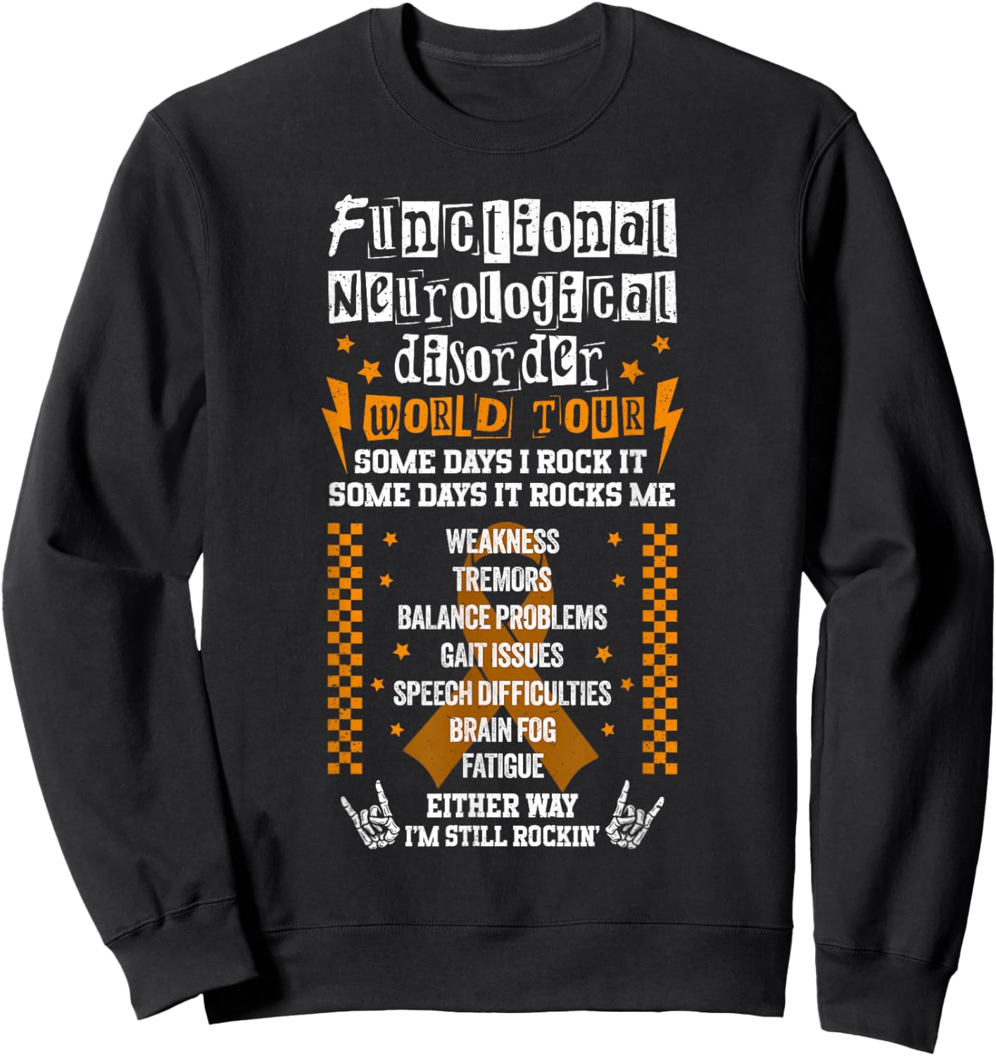 Functional Neurological Disorder FND Warrior Sweatshirt - Sweatshirt | Black