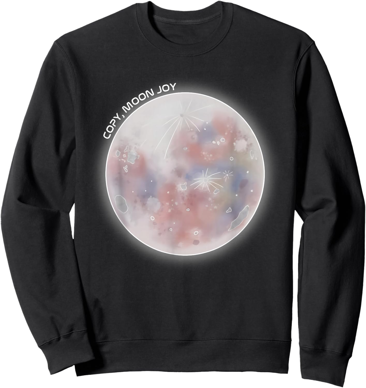 Artemis II Copy Moon Joy Illustration Sweatshirt - Sweatshirt | Black