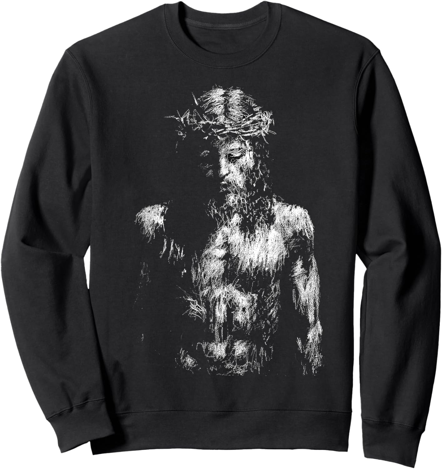 Jesus Christ Crown of Thorns Sweatshirt - Sweatshirt | Black