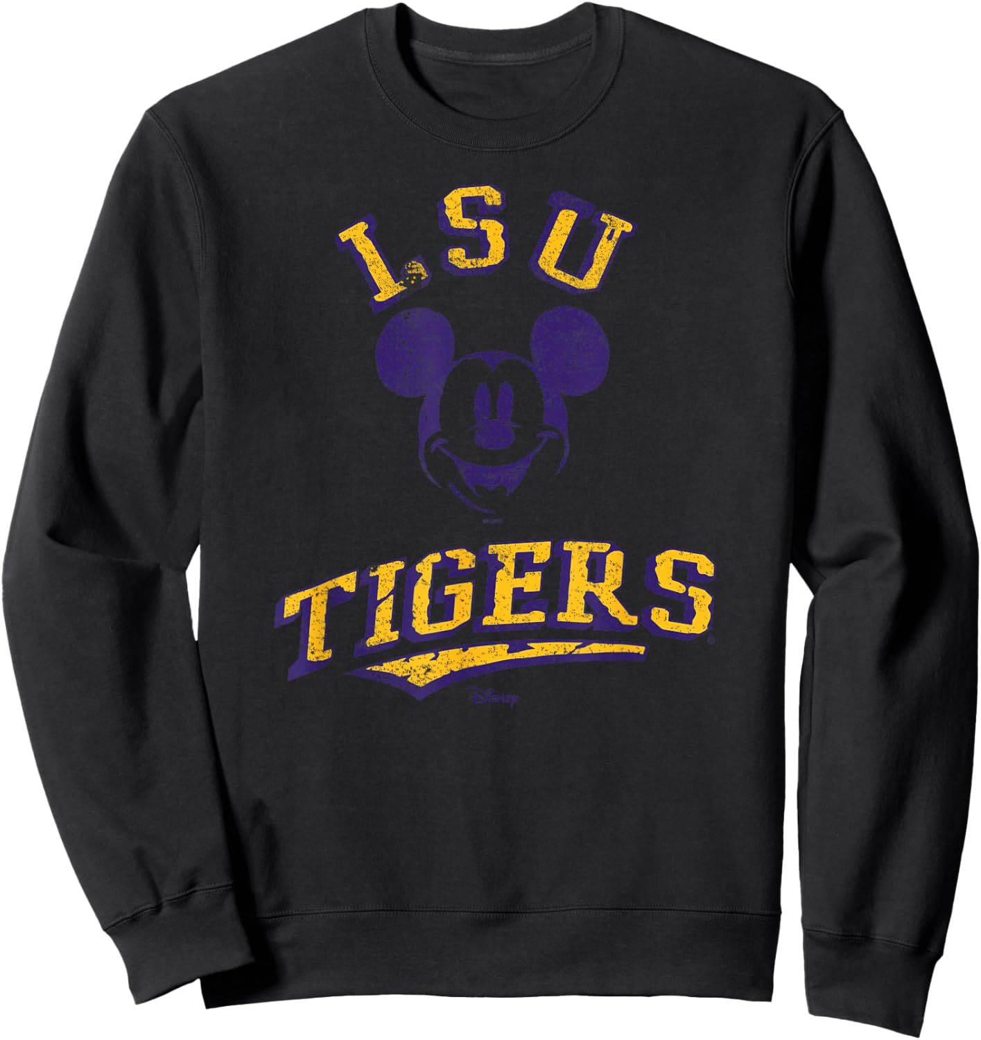 LSU Tigers Mickey Mouse Retro Officially Licensed Sweatshirt - Sweatshirt | Black