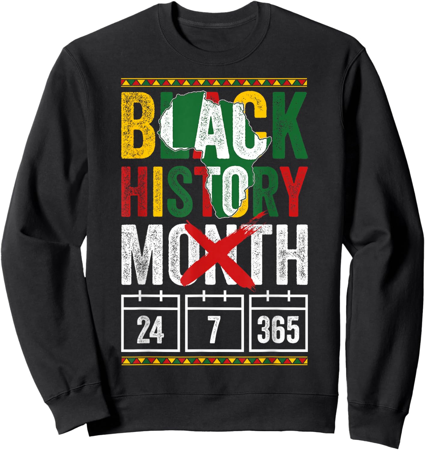 Black History Month Patriotic African American Men Women Sweatshirt - Sweatshirt | Black