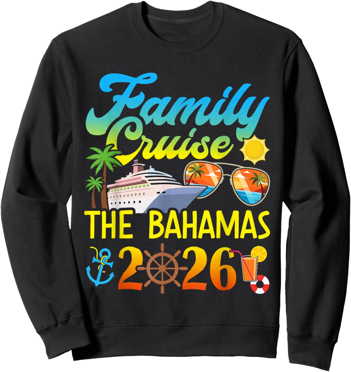Bahamas Family Cruise 2026 Sweatshirt - Sweatshirt | Black