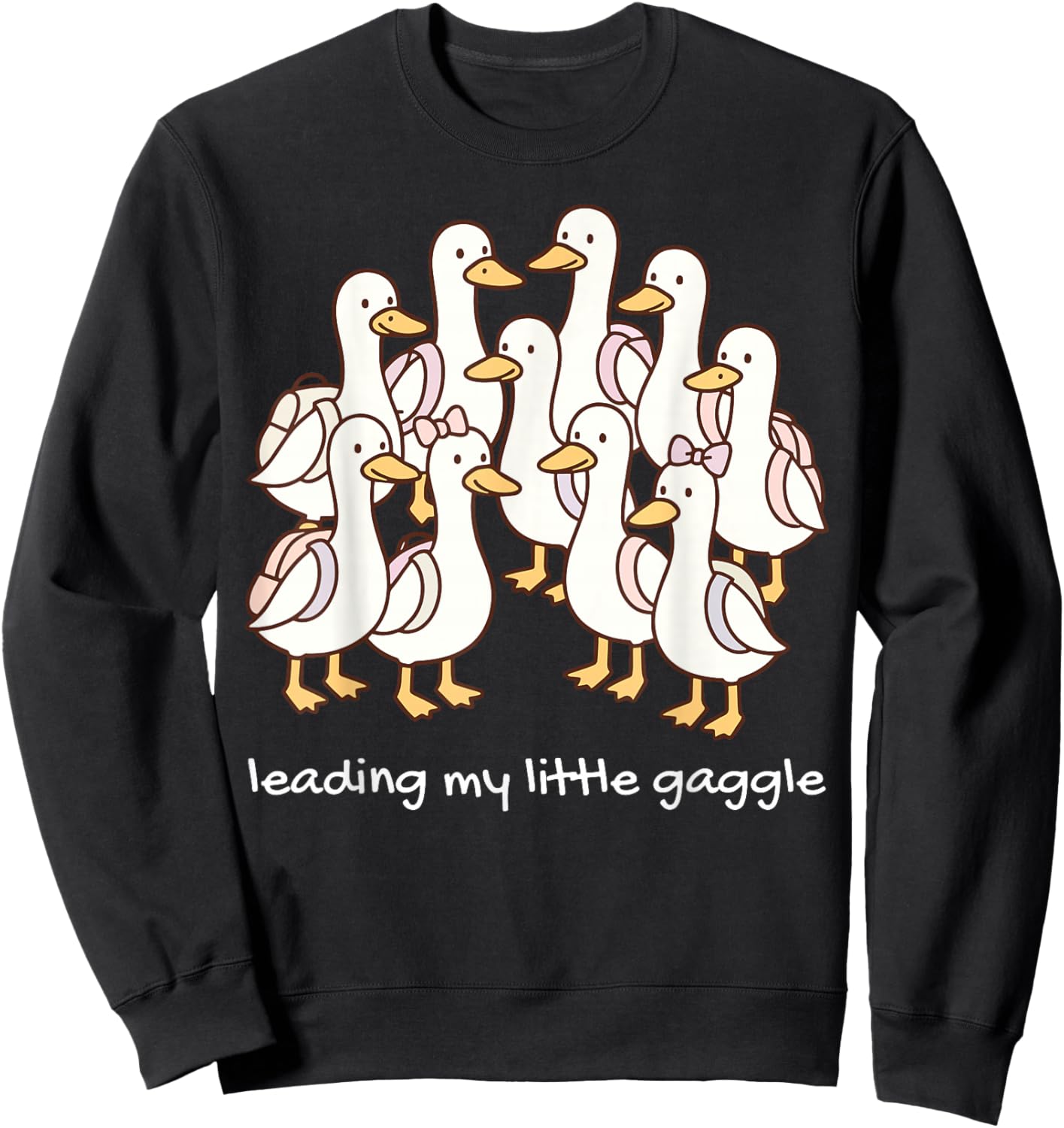 Leading My Little Gaggle Silly Goose Student Group Matching Sweatshirt - Sweatshirt | Black