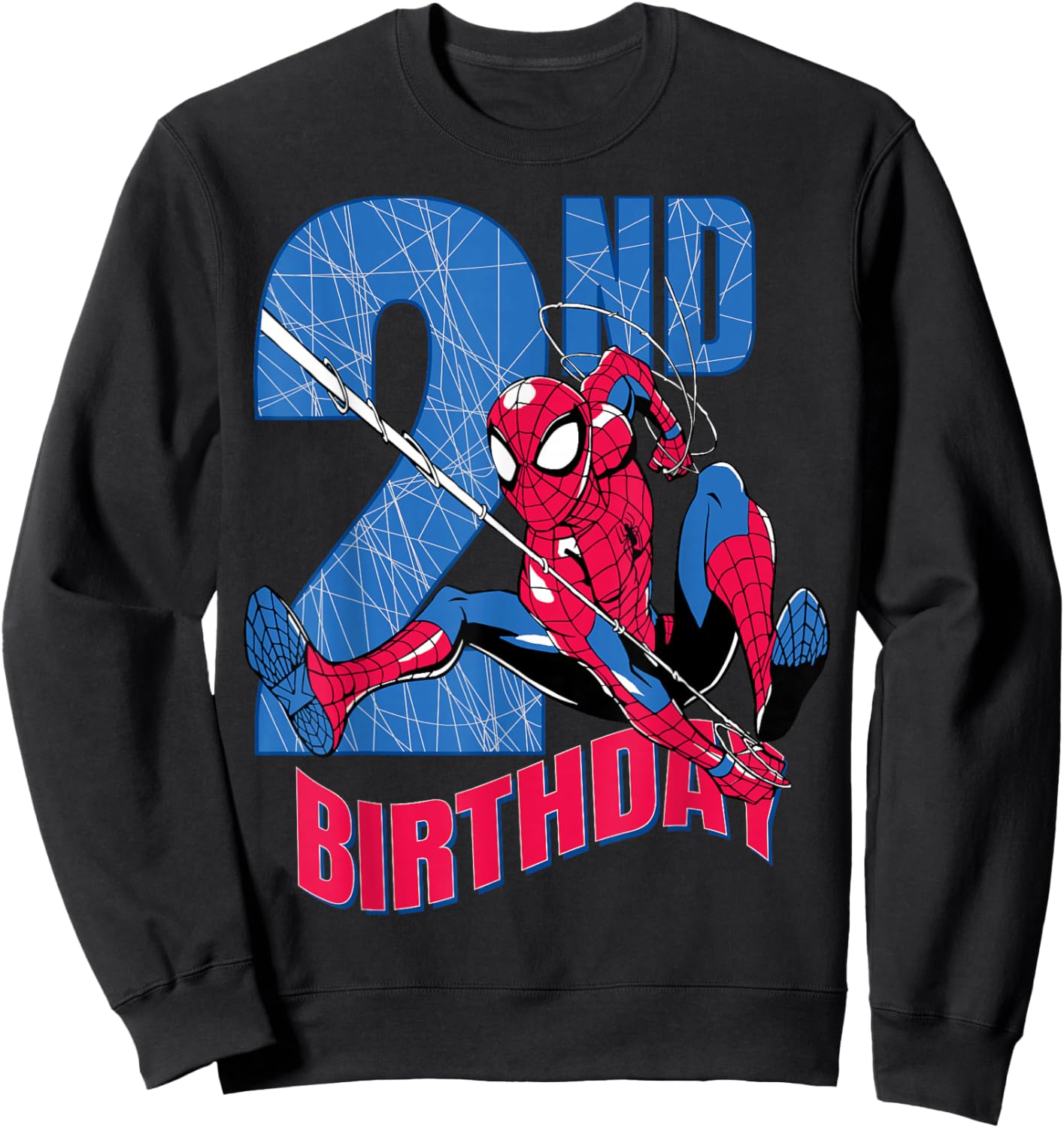 Marvel Comics Spider-Man 2nd Birthday Hero Web Action Sweatshirt - Sweatshirt | Black