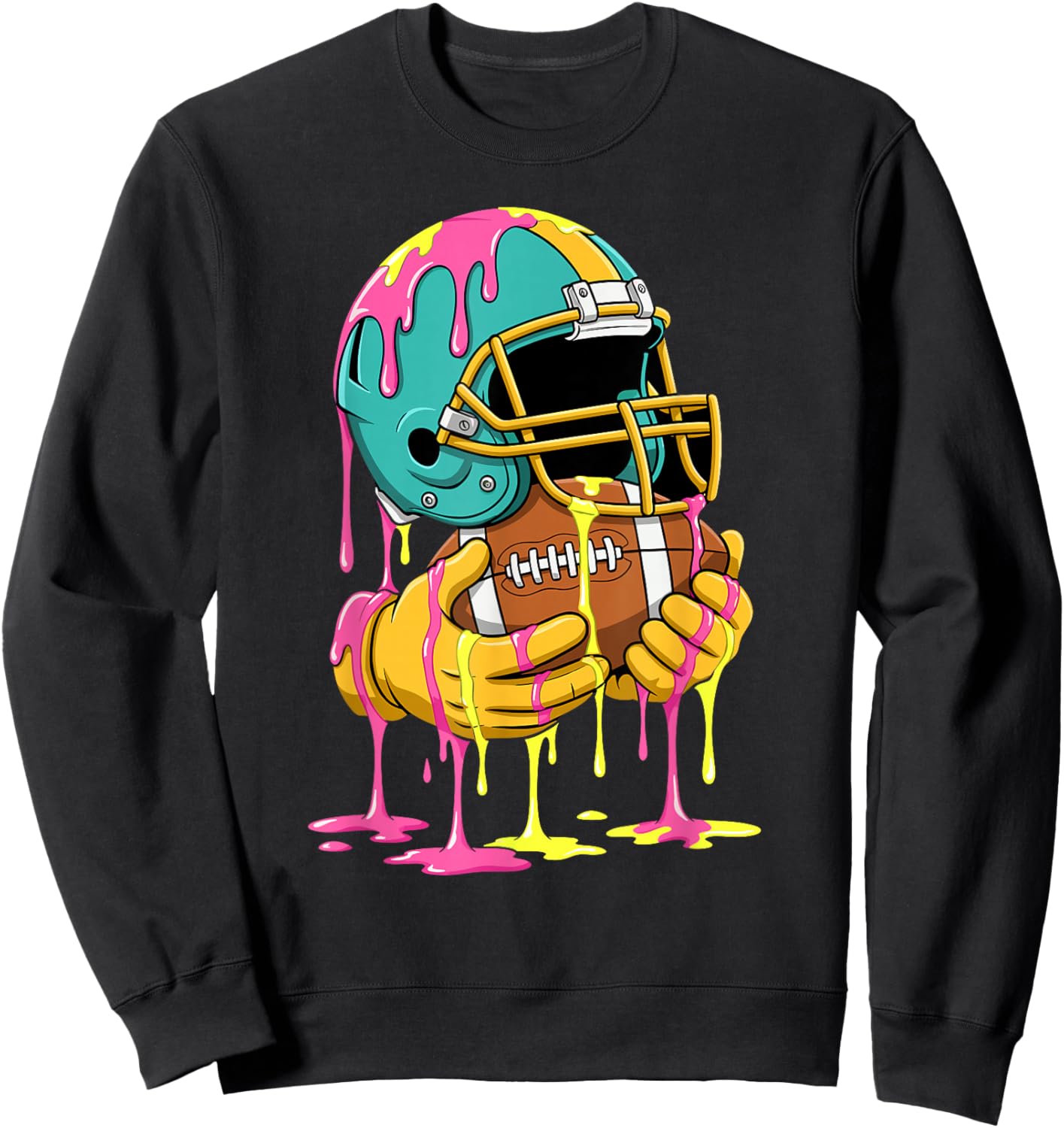 Funny Football Drip Boys Ice Cream Respect Street Style Sweatshirt - Sweatshirt | Black