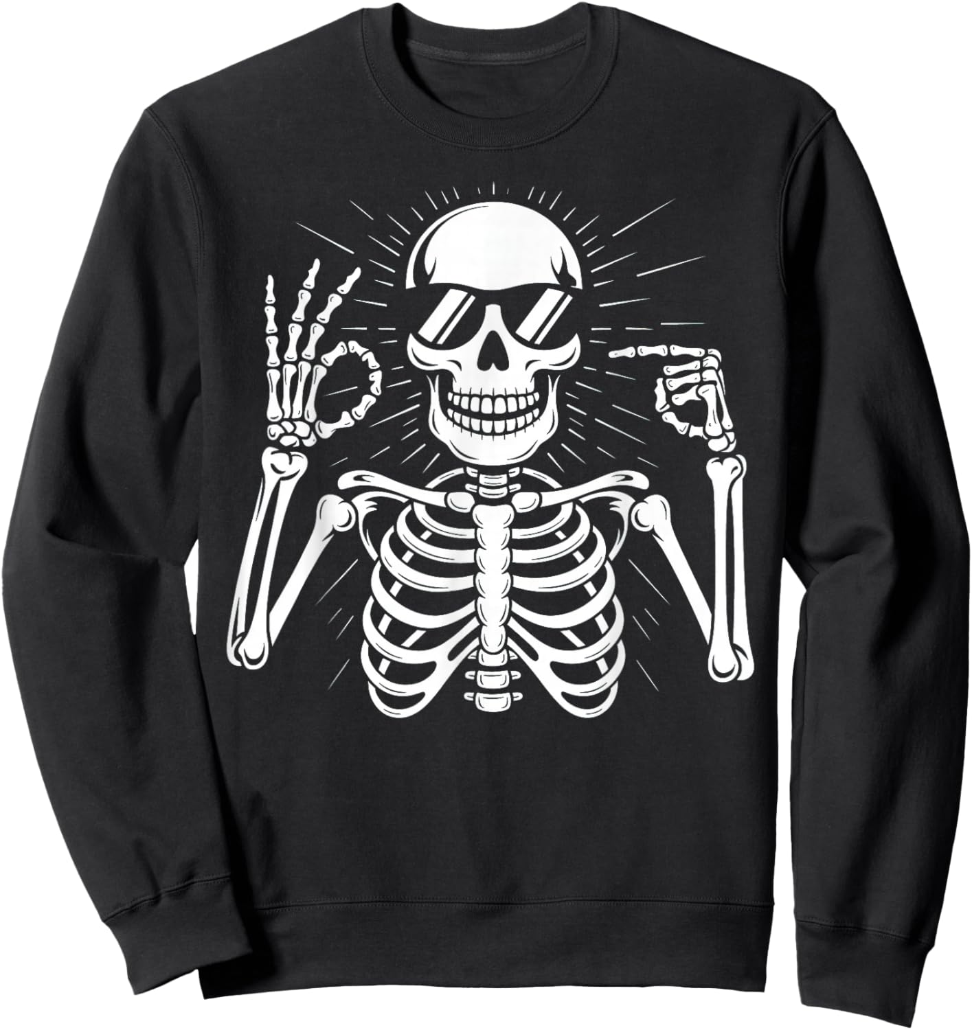 67 Skeleton Six Seven Halloween Sweatshirt - Sweatshirt | Black
