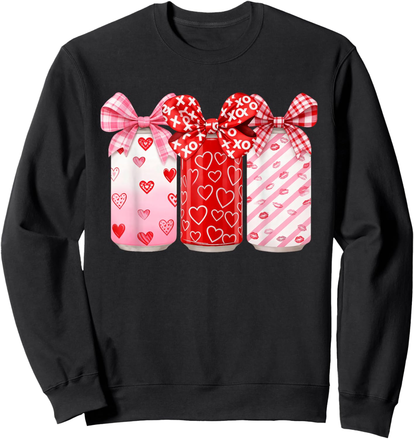Soda Valentines Day Cute Retro Beverage Men Women Kids Sweatshirt - Sweatshirt | Black