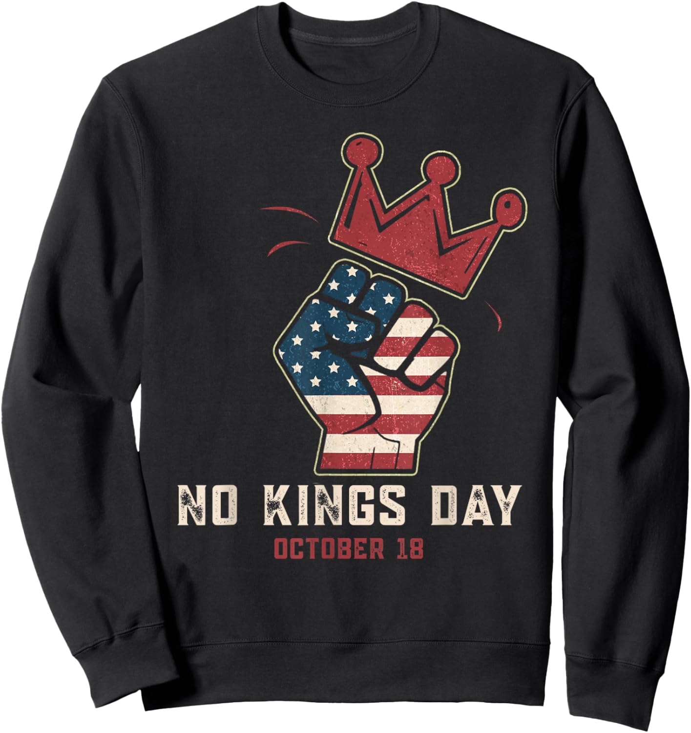 No Kings Men Women No Kings Sweatshirt - Sweatshirt | Black