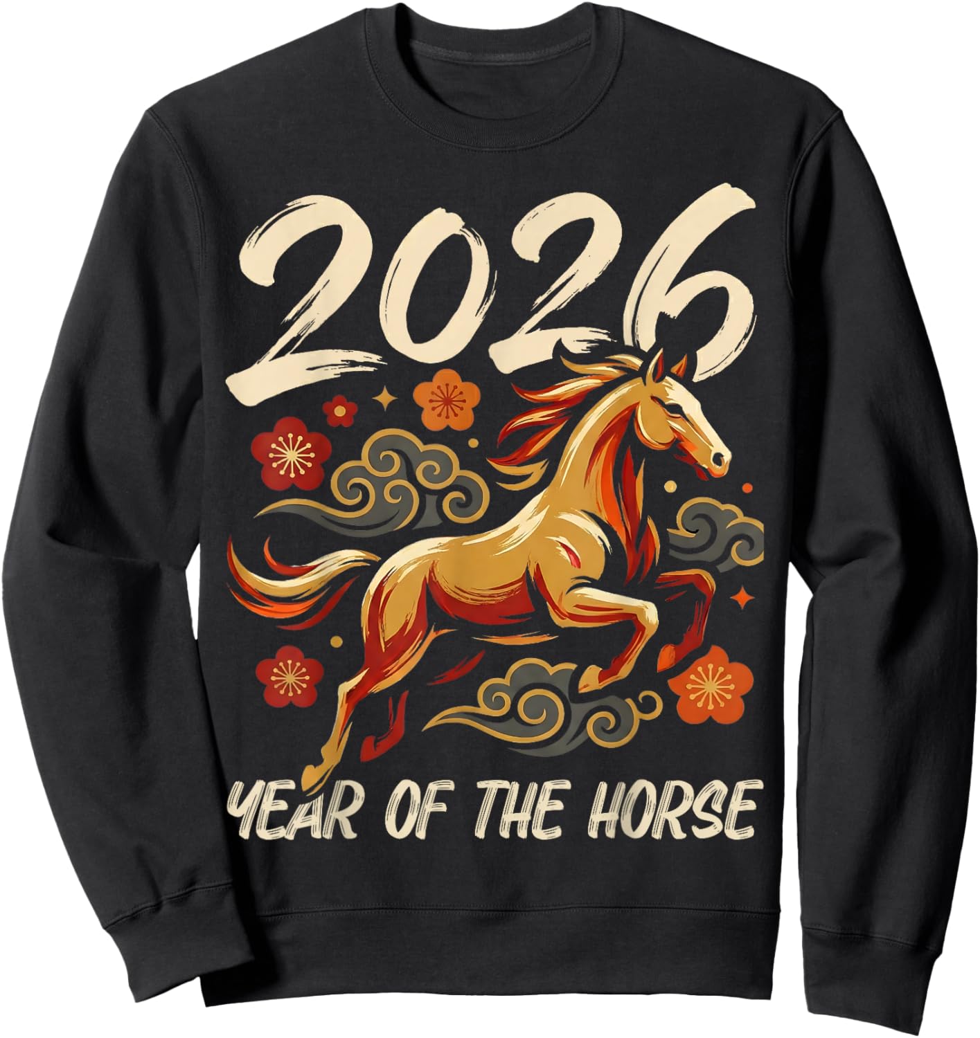 Chinese New Year Lunar Year of The Horse 2026 Sweatshirt - Sweatshirt | Black