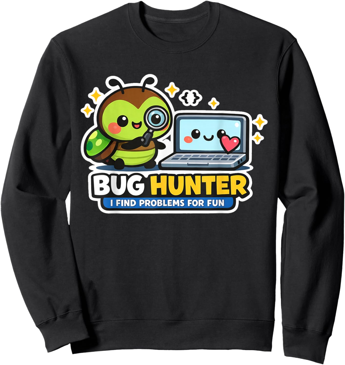 Bug Hunter Funny Programmer Coding Software Debug Sweatshirt - Sweatshirt | Black