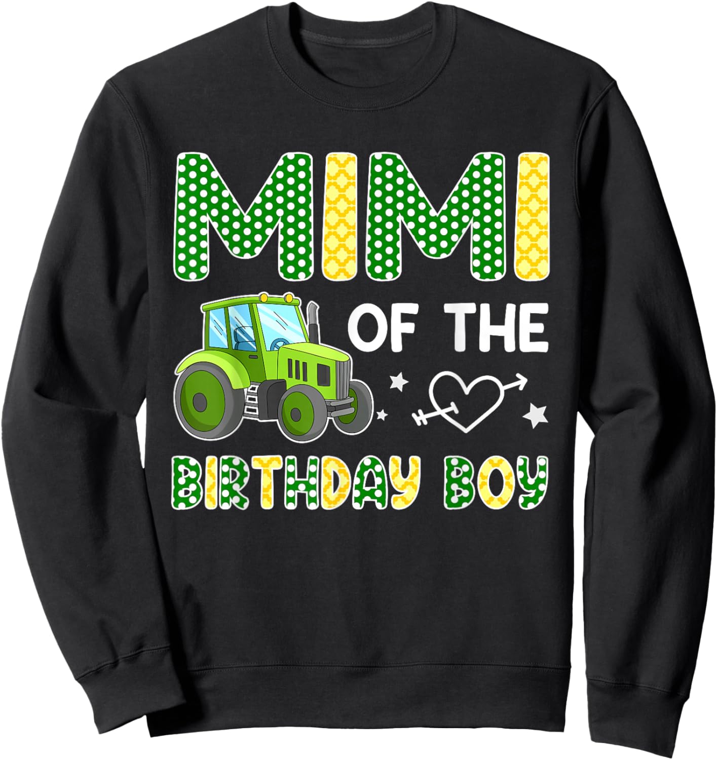 Mimi of The Birthday Boy Family Tractors Farm Trucks Sweatshirt - Sweatshirt | Black
