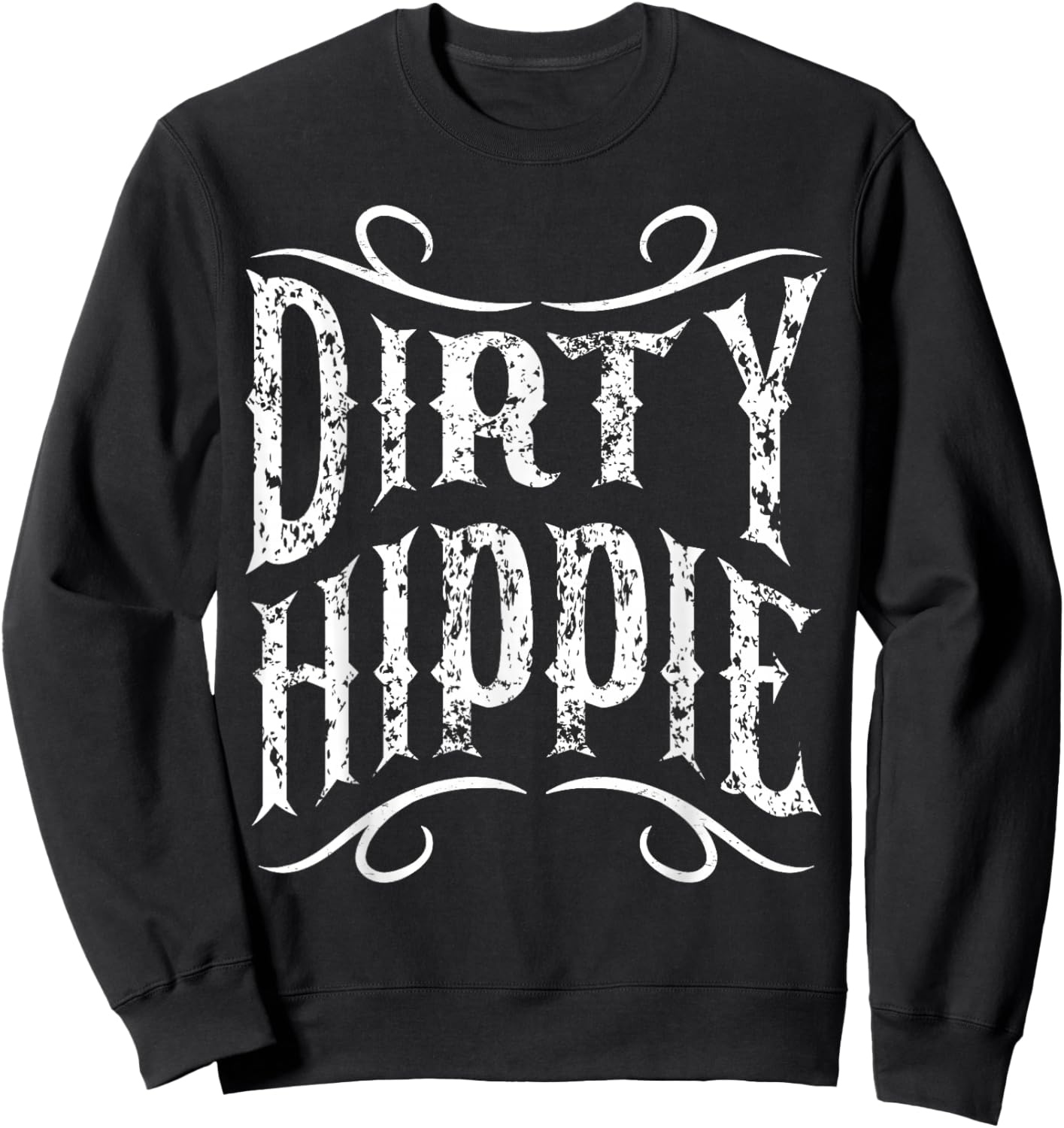 Vintage Dirty Hippie Peace Lover Gift Retro 60s 70s Costume Sweatshirt - Sweatshirt | Black