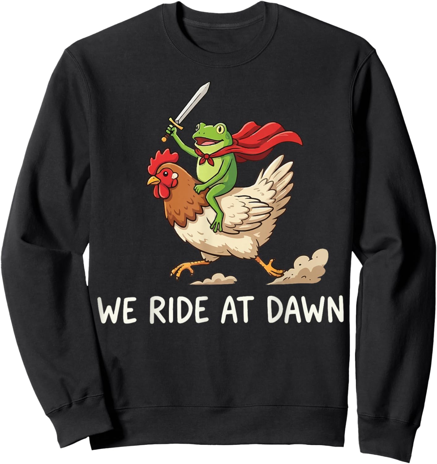We Ride at Dawn Frog Sweatshirt - Sweatshirt | Black