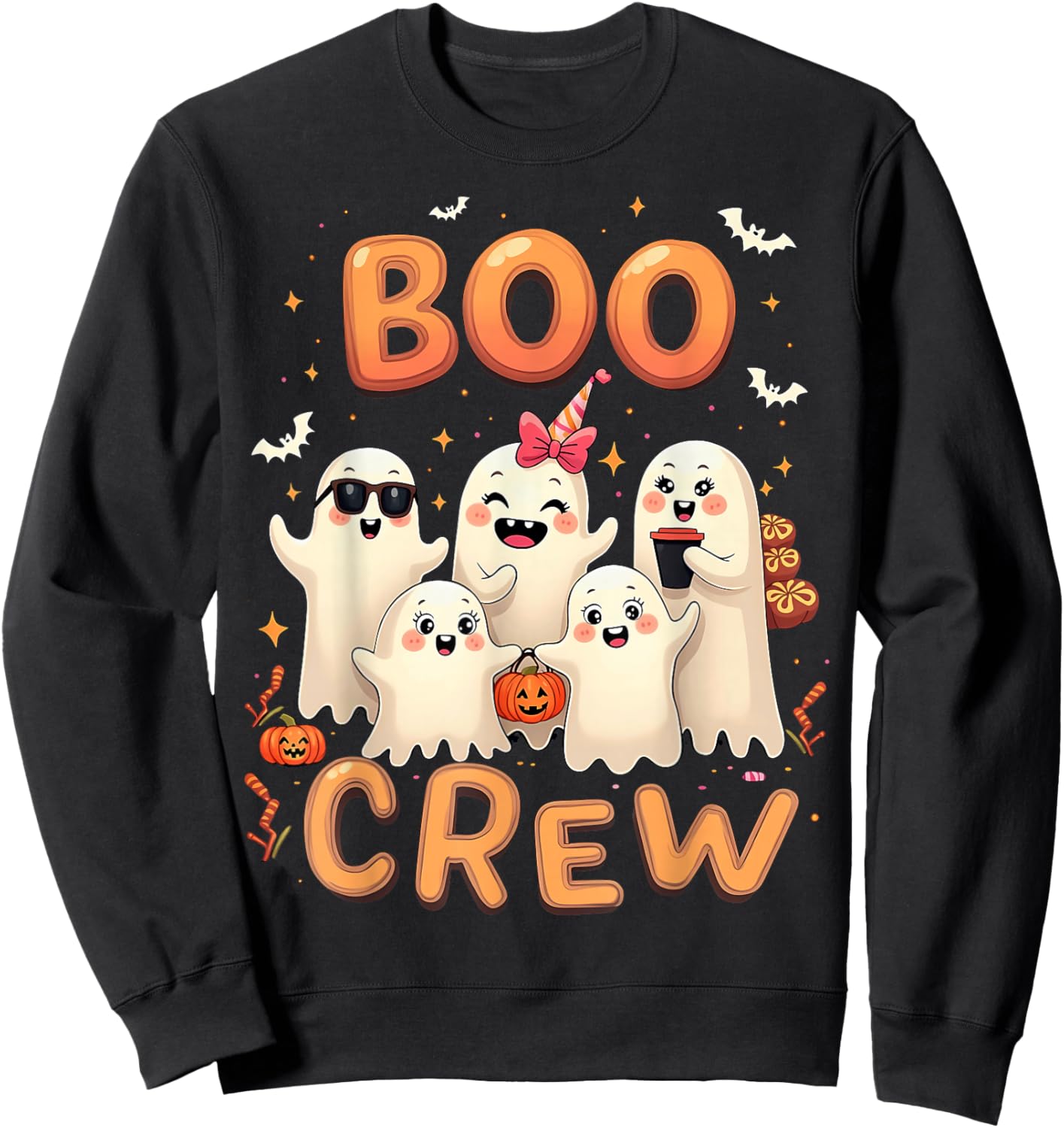 Boo Crew Halloween Group Costume Sweatshirt - Sweatshirt | Black