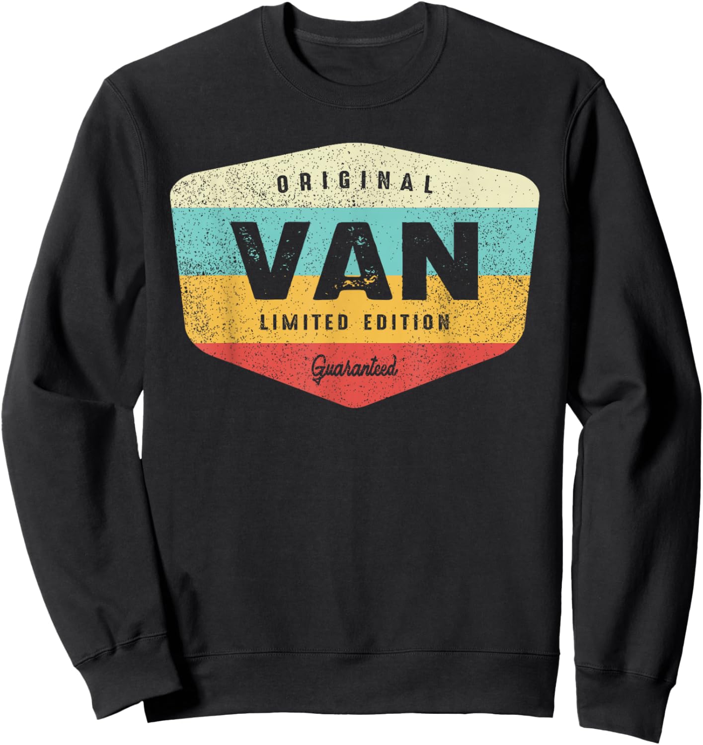 Van Personalized Name - Van Sweatshirt - Sweatshirt | Black