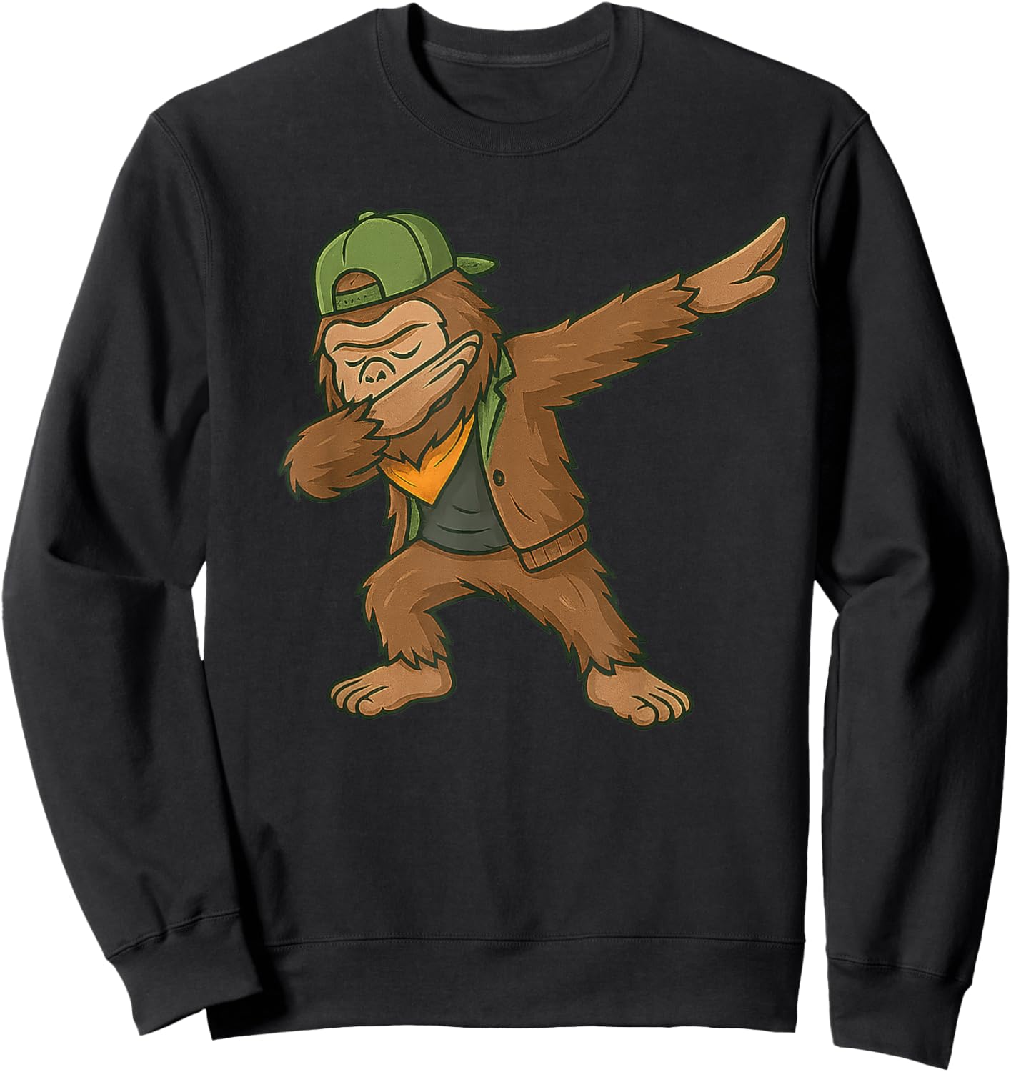 Bigfoot Dab Sasquatch Streetwear Funny Gifts Men Women Kid Sweatshirt - Sweatshirt | Black