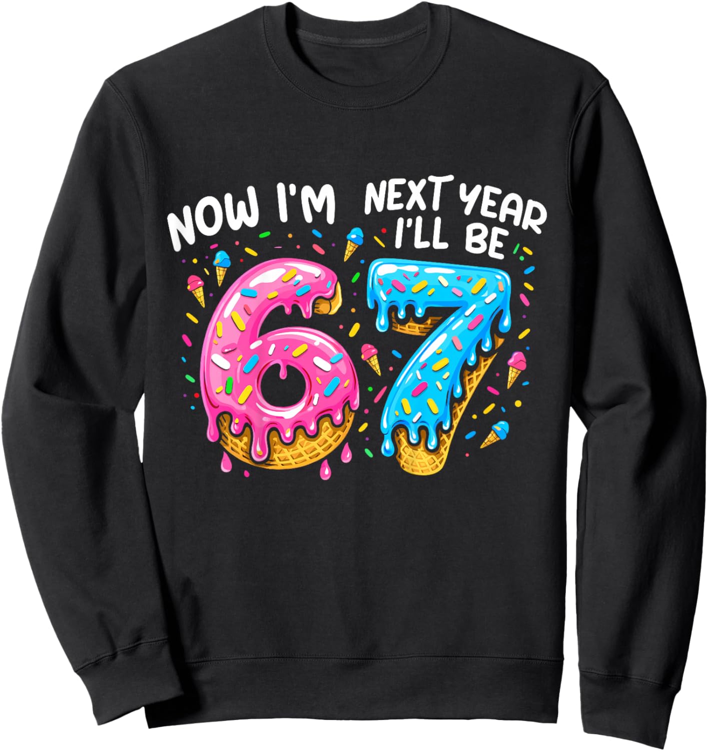 6 Year Old Birthday Boys Kids Now I'm 6 Next Year I'll be 7 Sweatshirt - Sweatshirt | Black