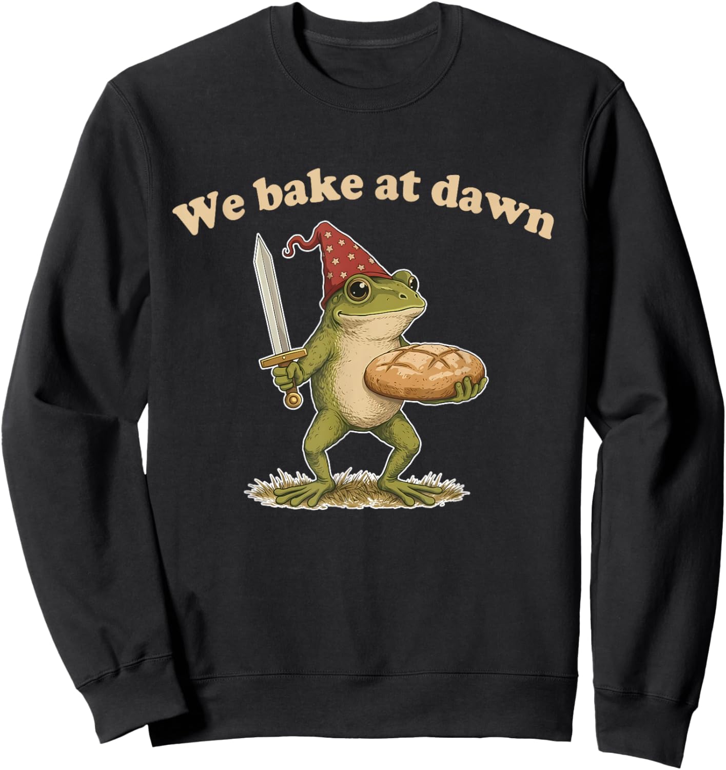 We Bake, At Dawn, Bakery Lifestyle Sweatshirt - Sweatshirt | Black