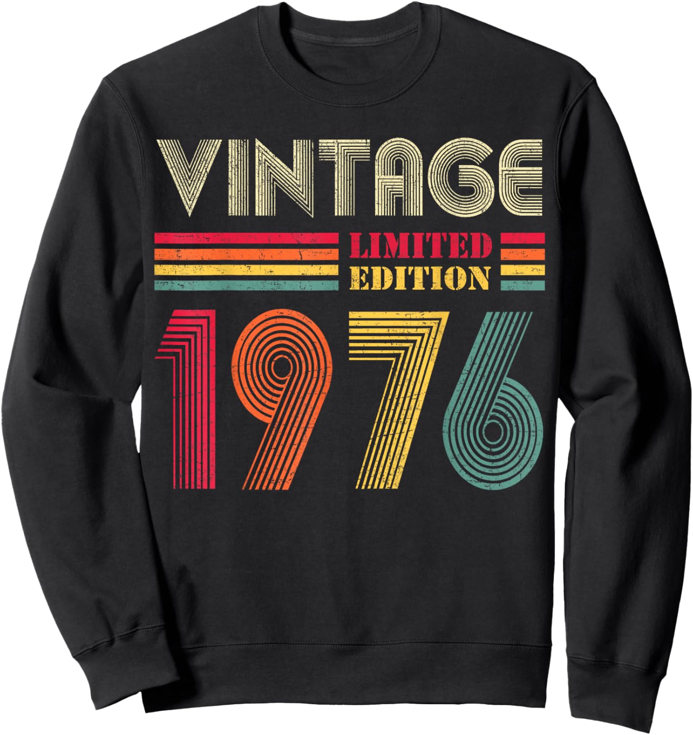 Vintage 1976 50th Birthday Gift Men Women 50 Years Old Sweatshirt - Sweatshirt | Black