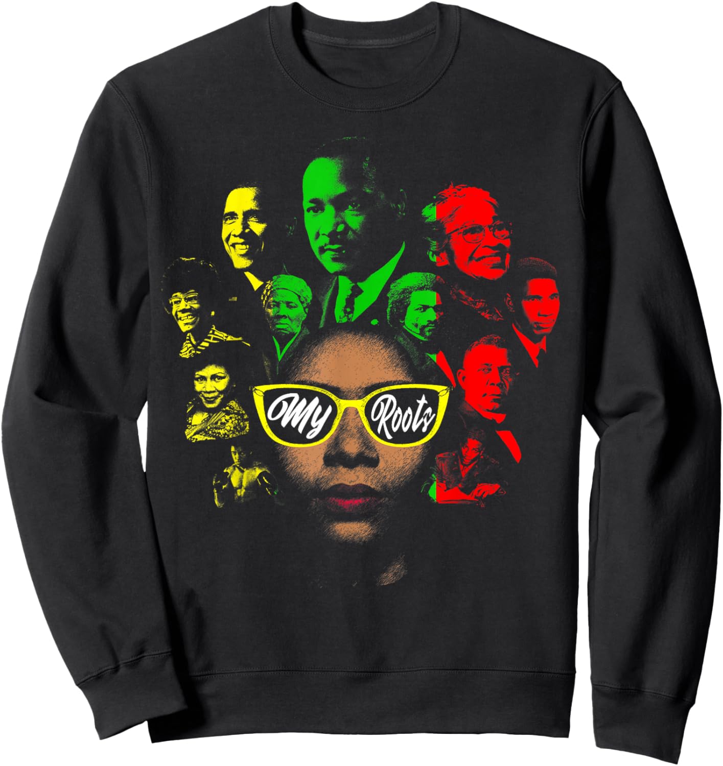 Black History Leaders Collage Famous African American Month Sweatshirt - Sweatshirt | Black