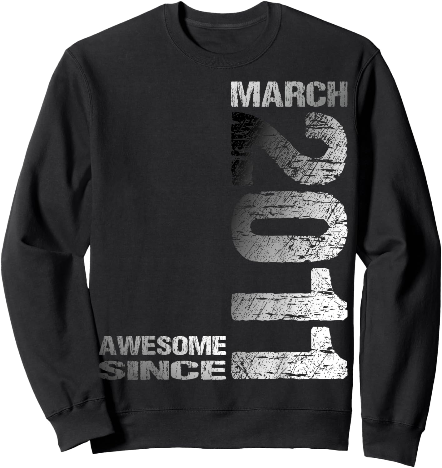 Awesome Since March 2011 Vintage 15. Birthday Sweatshirt - Sweatshirt | Black