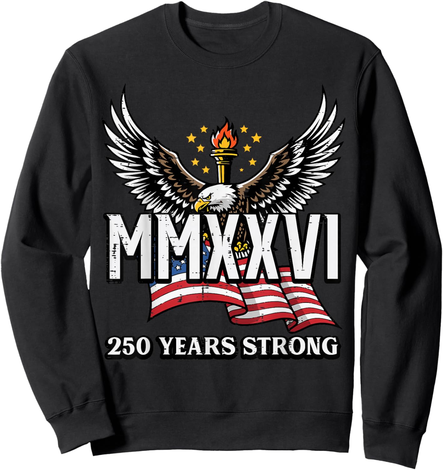 250th Anniversary USA American 250 Years Men Women Kids Sweatshirt - Sweatshirt | Black