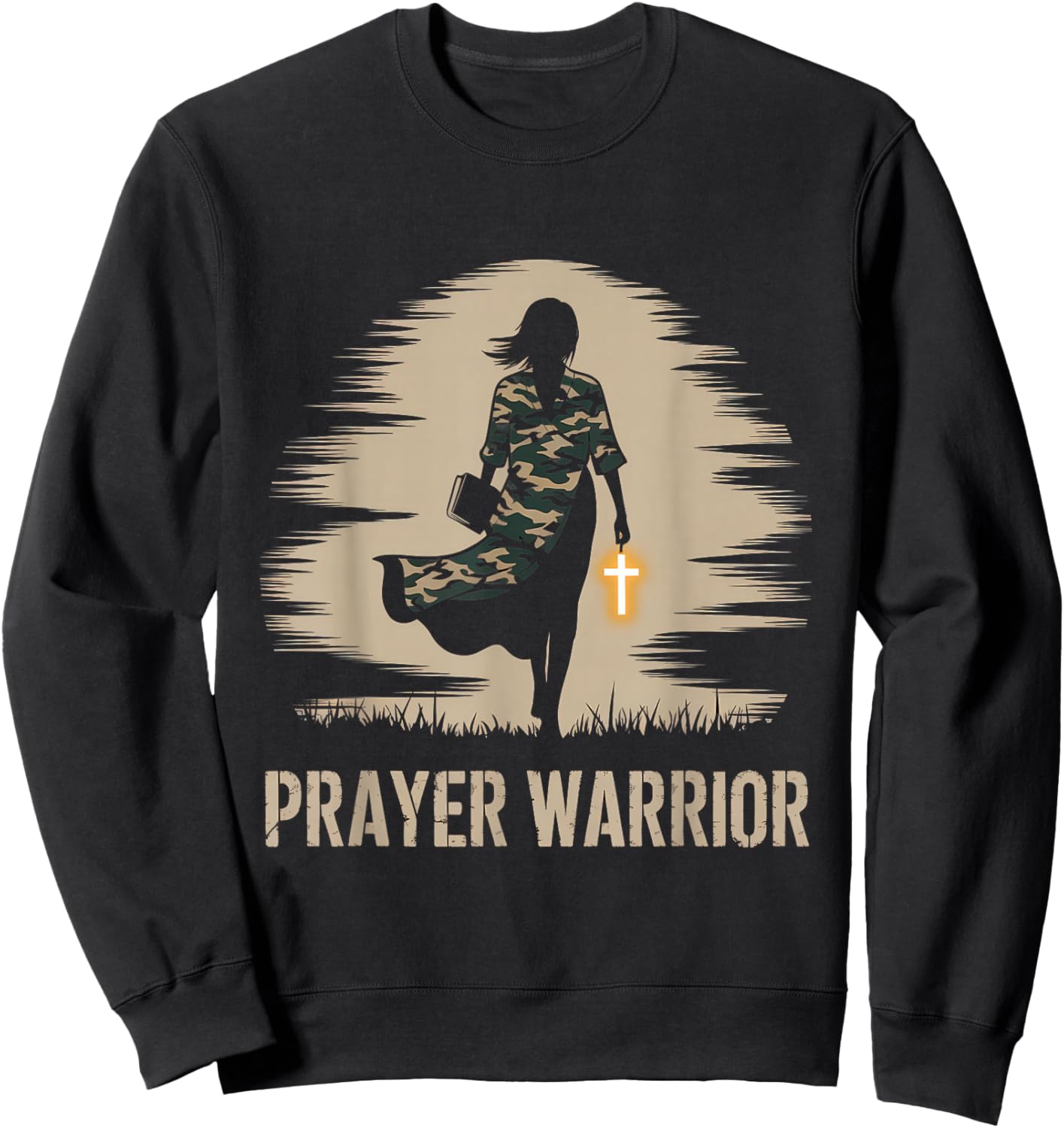 Prayer Warrior God Jesus Christian Black Girl Women Sweatshirt - Sweatshirt | Black