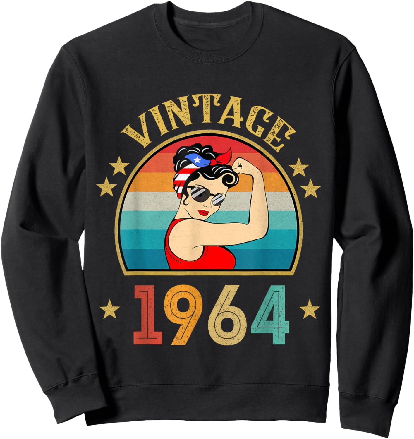 62th Birthday Gift 62 Years Old Retro Vintage 1964 Sweatshirt - Sweatshirt | Black