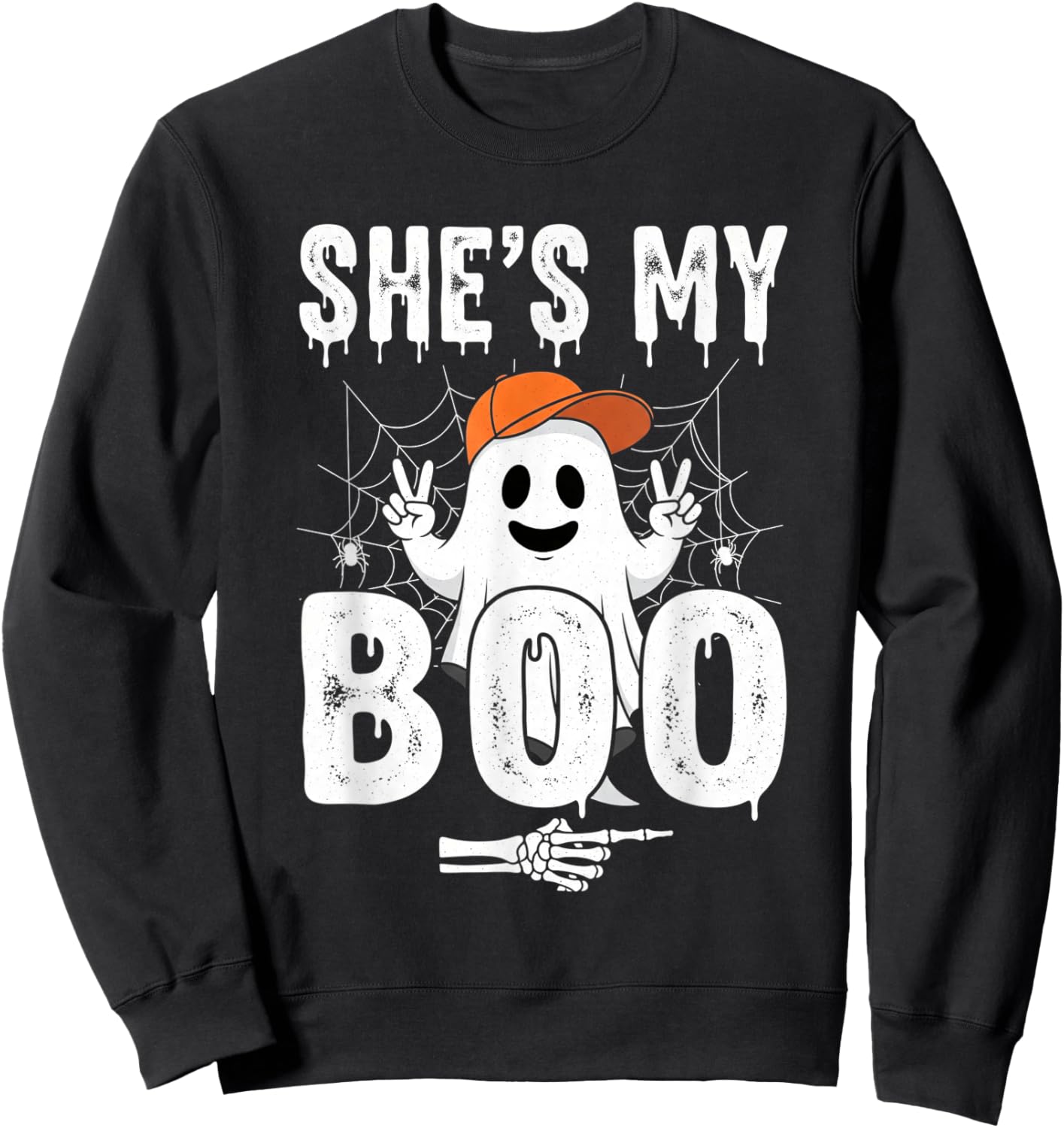 Shes My Boo Couple Matching Halloween Costumes Sweatshirt - Sweatshirt | Black