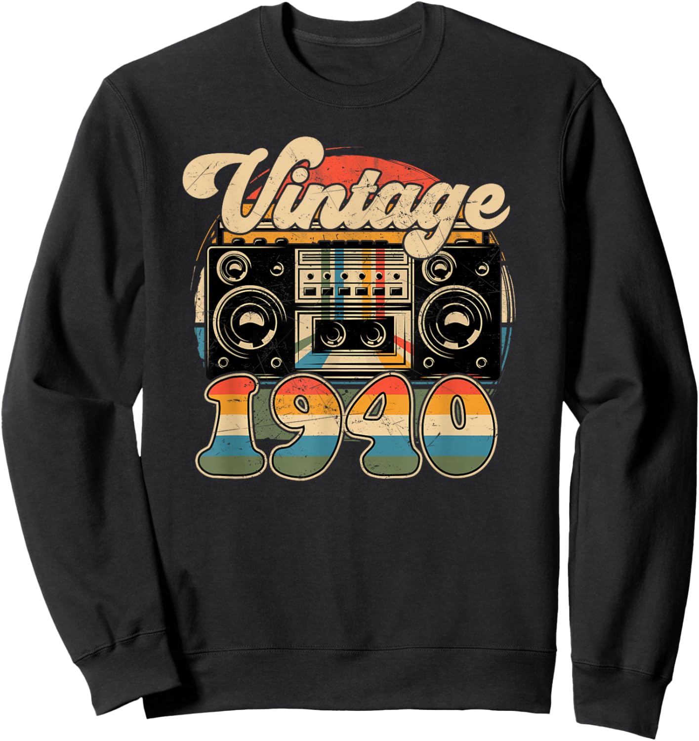 86th Birthday Retro Vintage 1940 Men Women Sweatshirt - Sweatshirt | Black