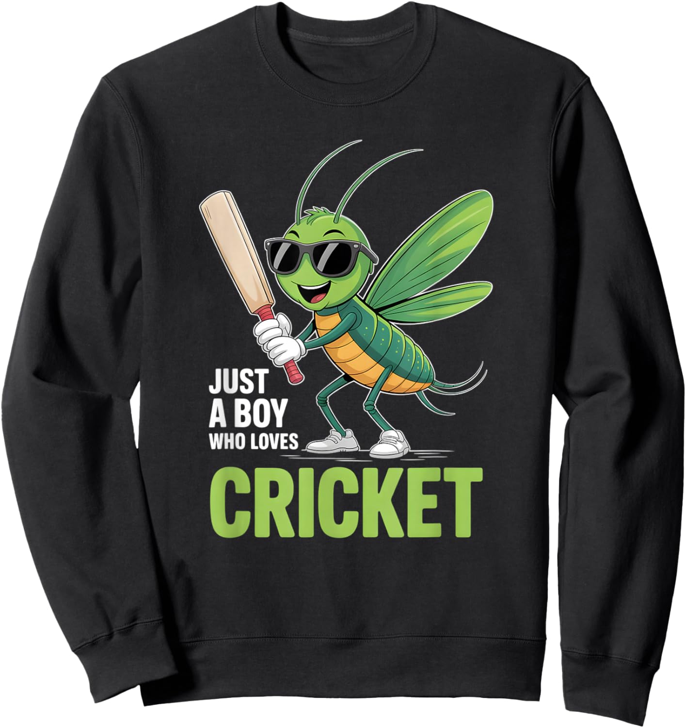 Boys Cricket Sweatshirt - Sweatshirt | Black