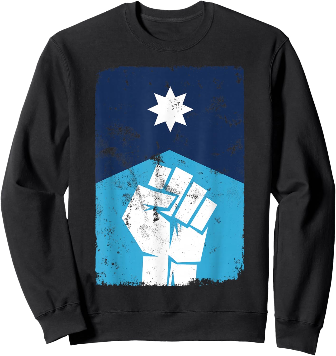 Resist Minnesota Rebel New Flag Distressed Minnesota Resista Sweatshirt - Sweatshirt | Black