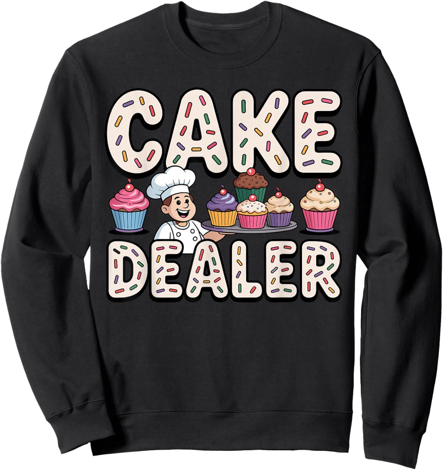 Cool Cupcake Costume Women Baking Cupcake Lover Sweatshirt - Sweatshirt | Black