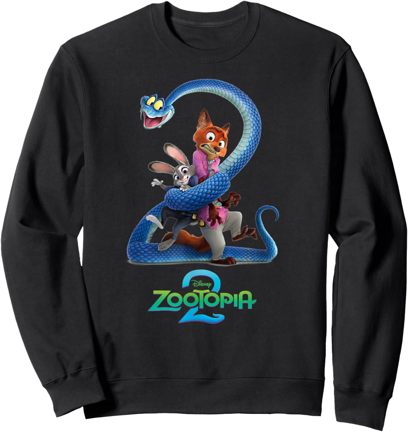 Disney Zootopia 2 Judy Hopps & Nick Wilde Entangled by Gary Sweatshirt - Sweatshirt | Black