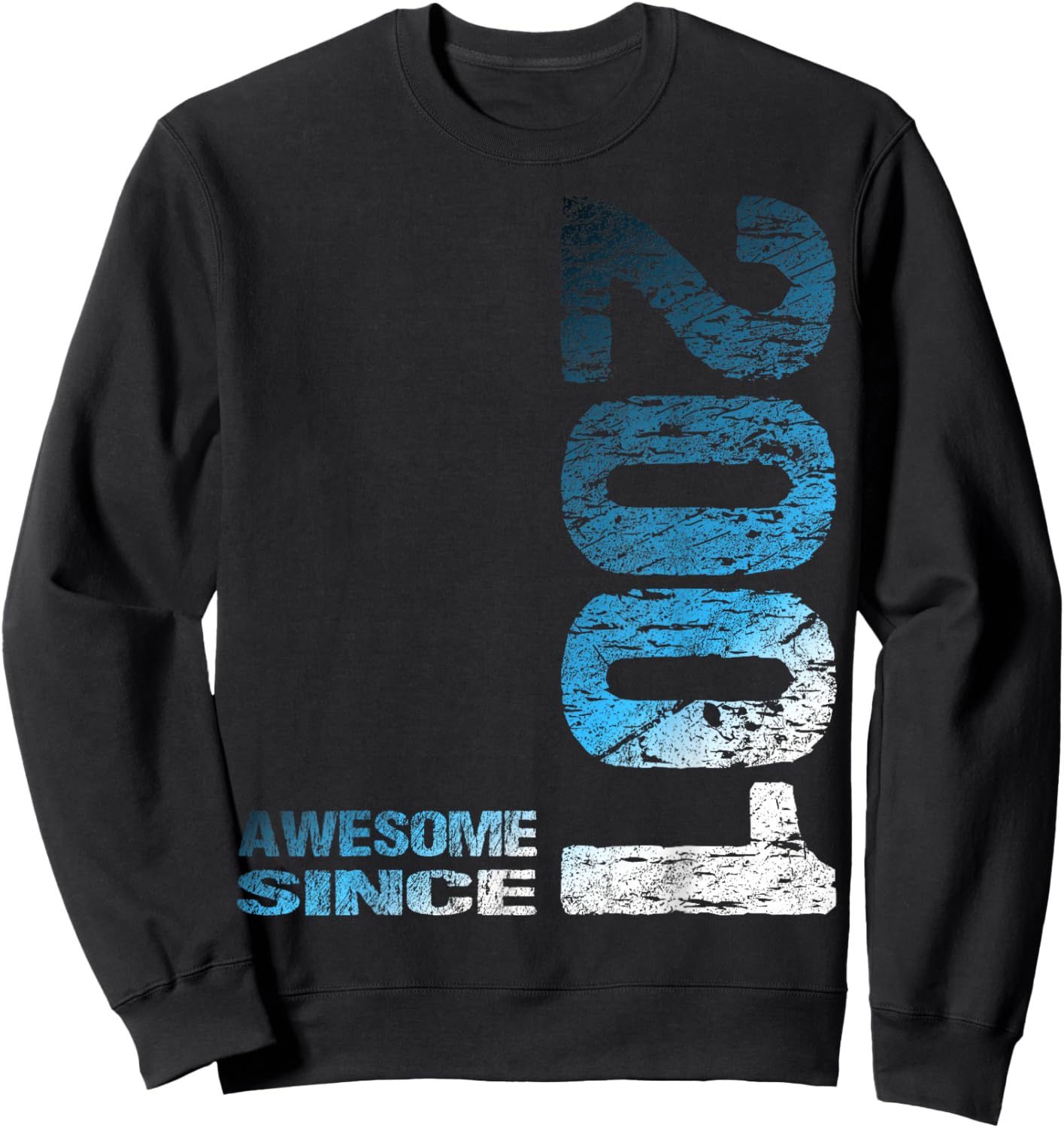 Awesome Since 2001 25th Birthday Sweatshirt - Sweatshirt | Black
