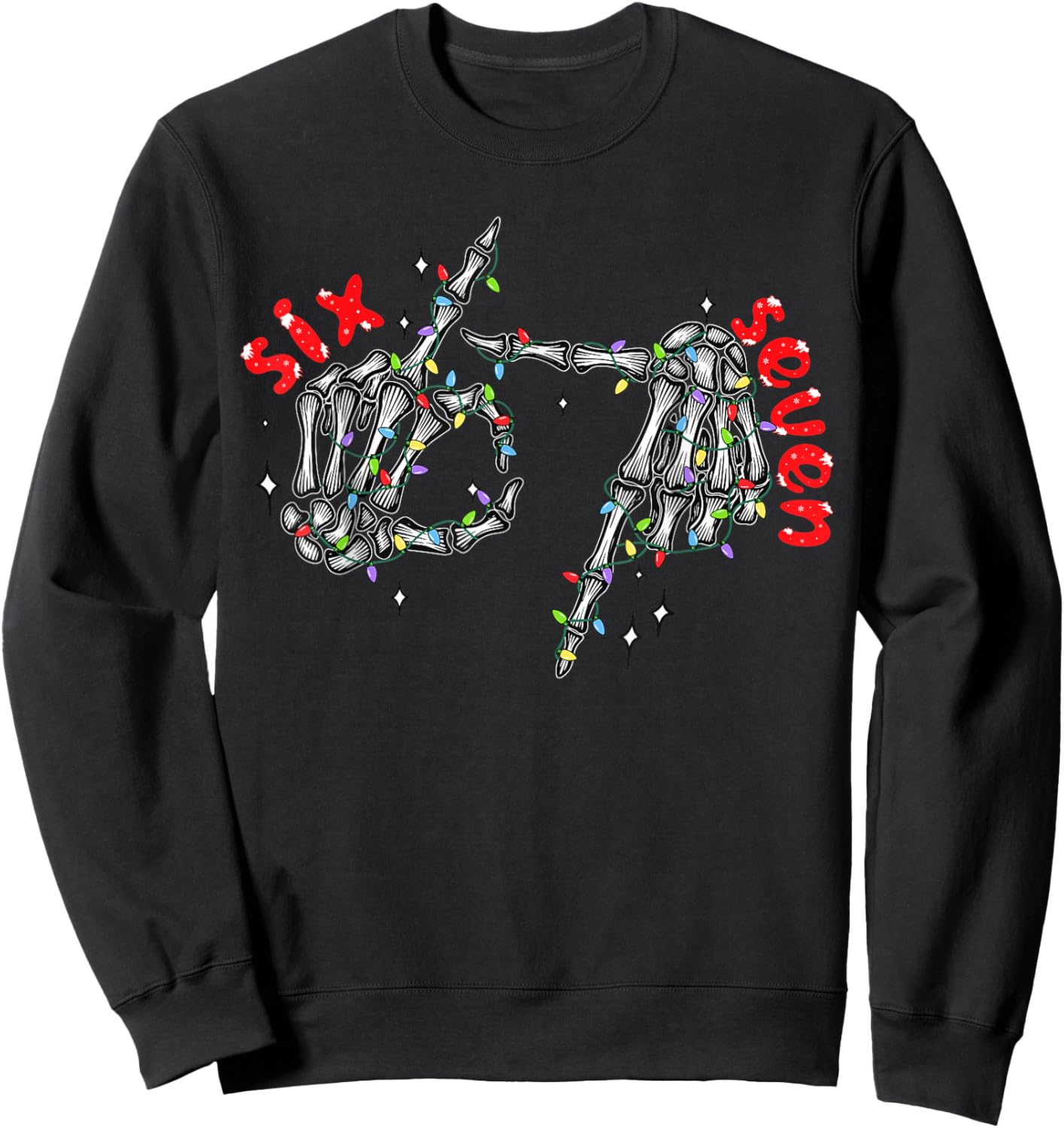 67 Meme Six Seven for Kids Women Men Boys Girls Christmas Sweatshirt - Sweatshirt | Black