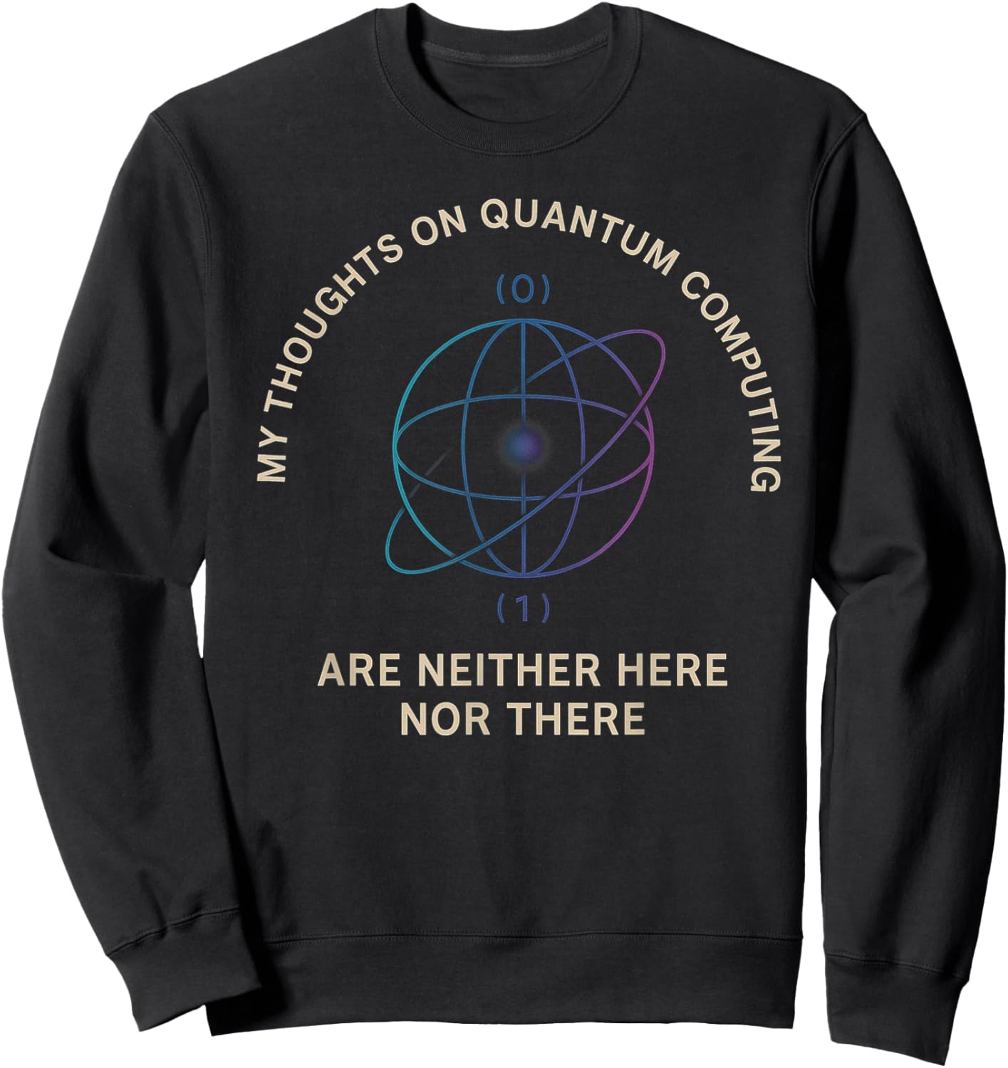 HT STEM Gift Teacher Professor Student Quantum Computing Sweatshirt - Sweatshirt | Black