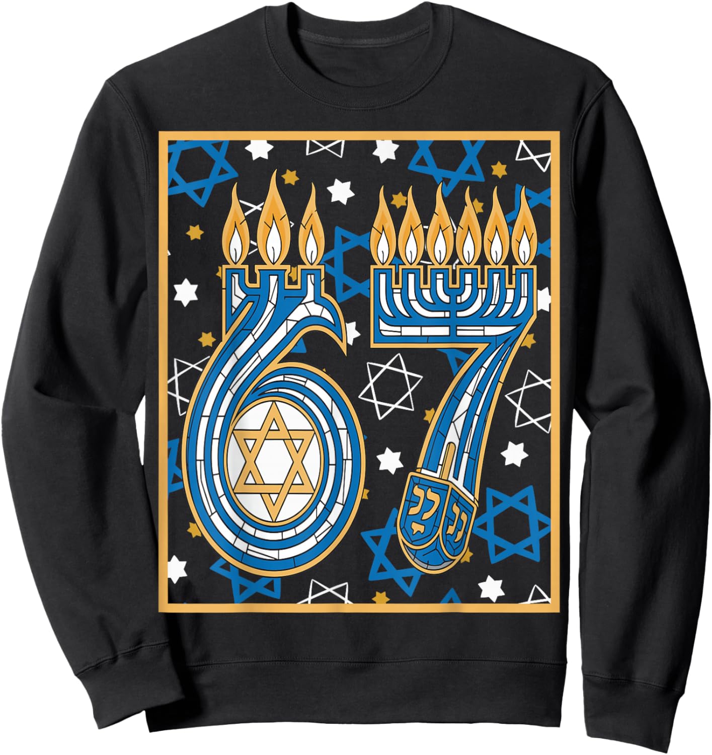 67 Hanukkah Sweatshirt - Sweatshirt | Black