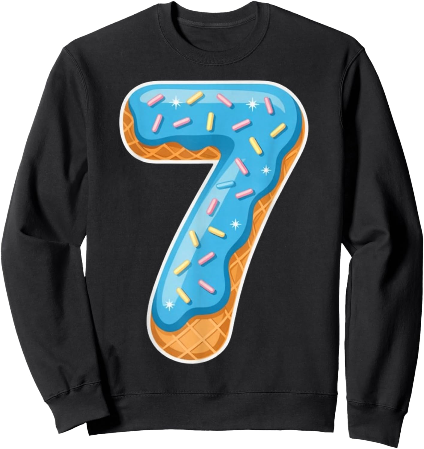 Six Seven 6 7 Donut Ice Cream Meme Rizz Couple Halloween Sweatshirt - Sweatshirt | Black