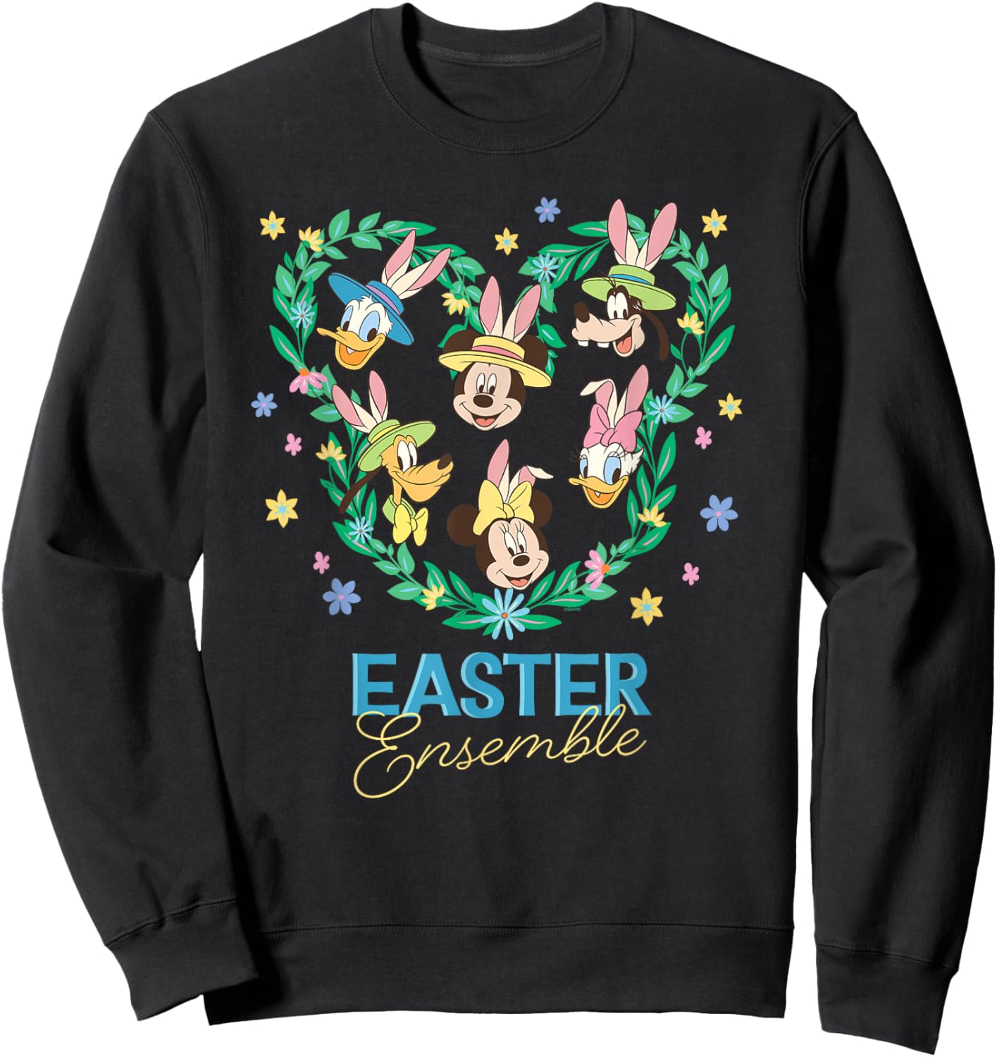 Disney Mickey & Friends Easter Ensemble Bunny Ears Icon Sweatshirt - Sweatshirt | Black