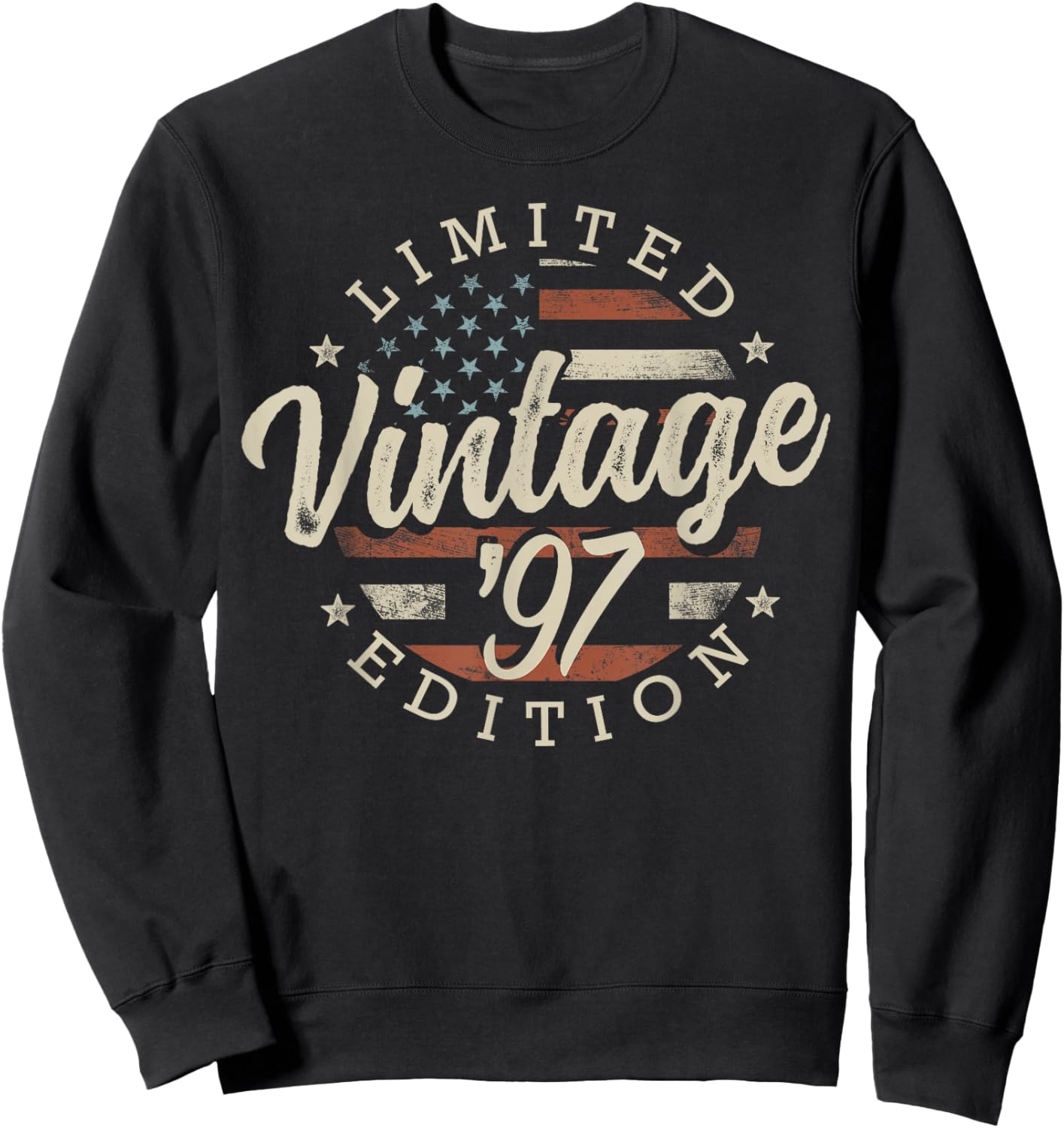 Vintage 1997 Limited Edition USA Flag 29th Birthday Sweatshirt - Sweatshirt | Black