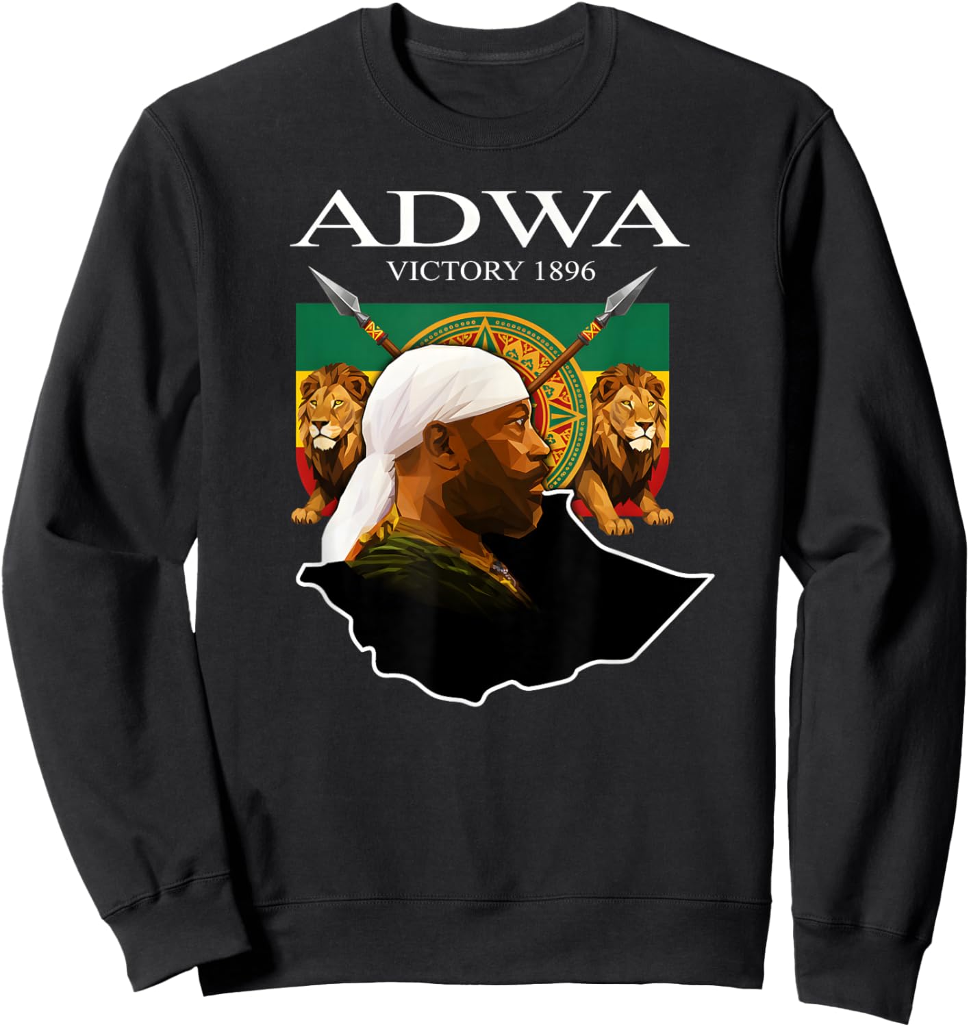 Adwa Victory Day 1896 Sweatshirt - Sweatshirt | Black