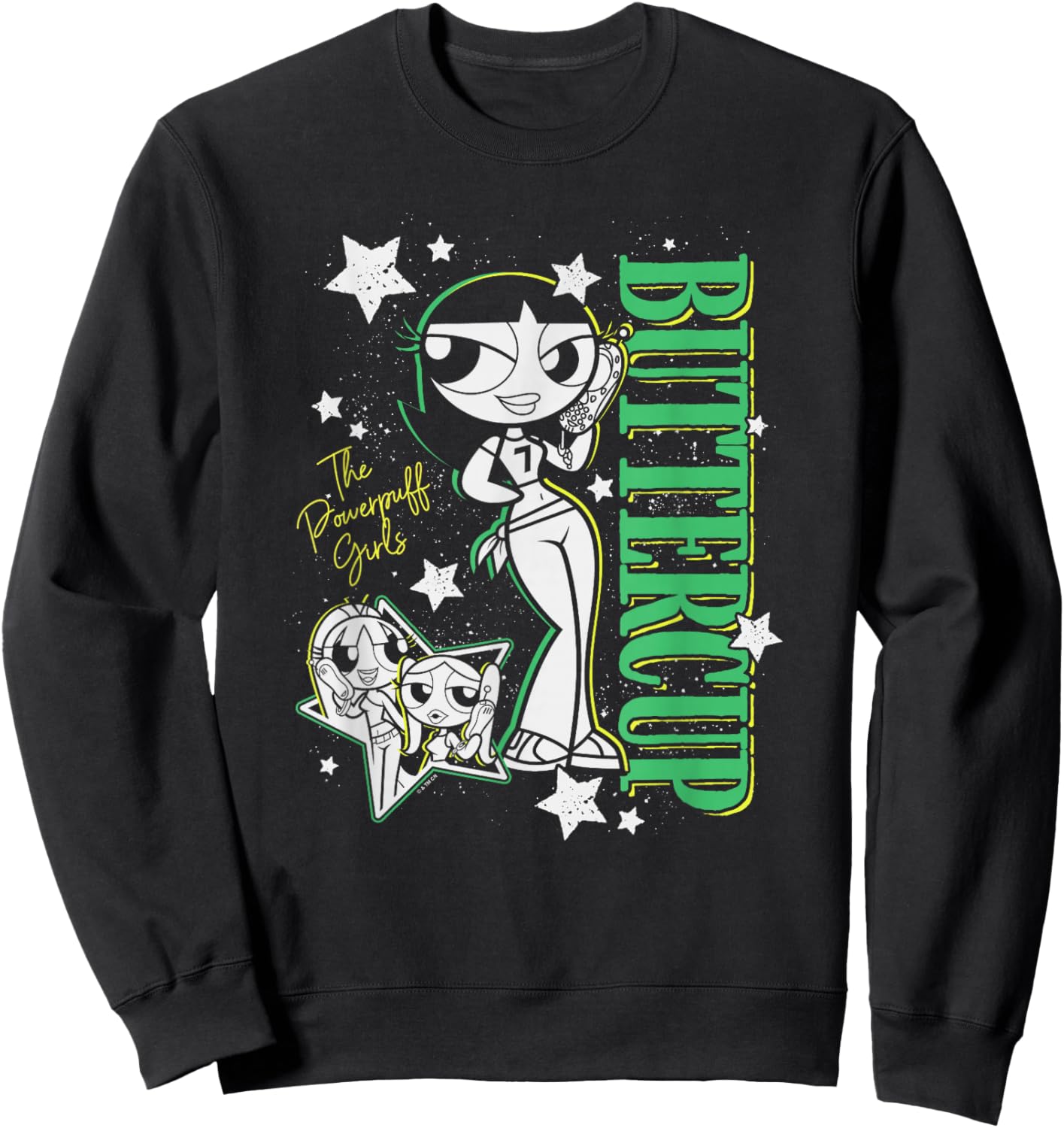 The Powerpuff Girls Teenager Buttercup Y2K Style Poster Sweatshirt - Sweatshirt | Black